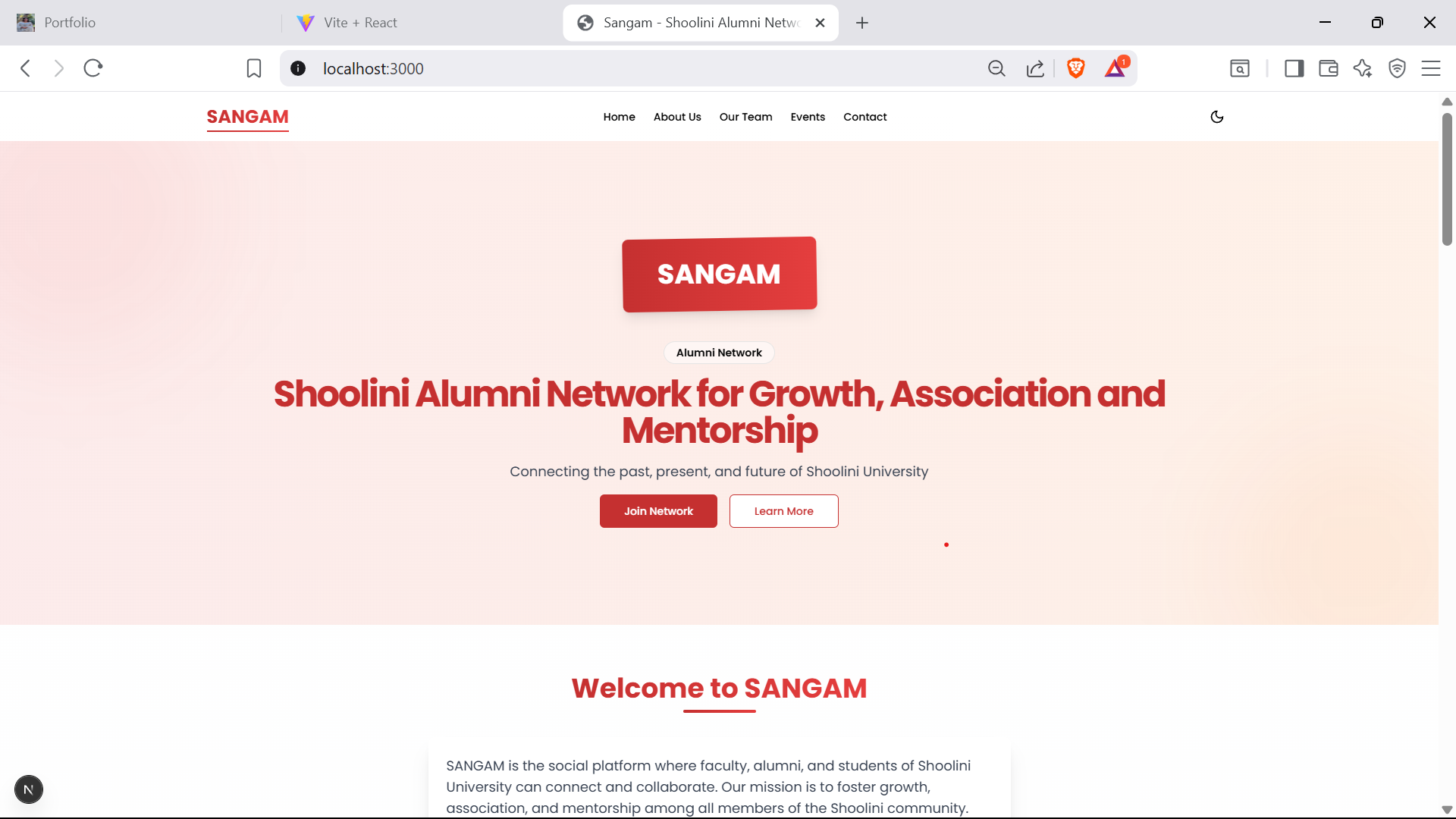 Sangam Alumni Portal